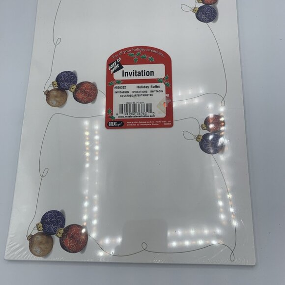 Invitation Blanks Christmas Themed 50 Cards - Picture 1 of 4